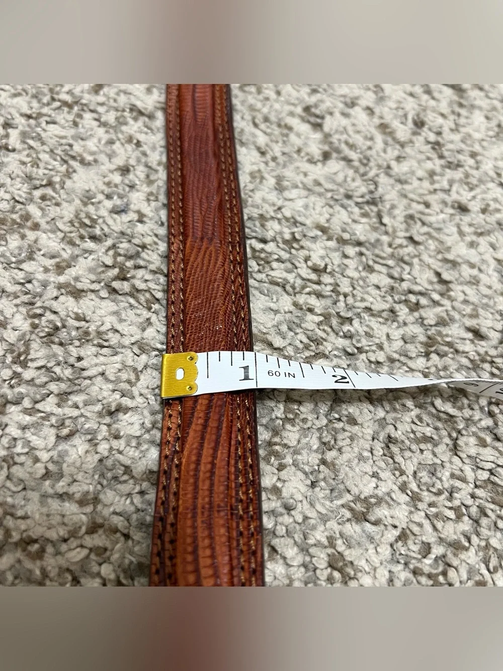 Vtg Giogio Armani Men's Brown Textured Leather Belt Size 70/28